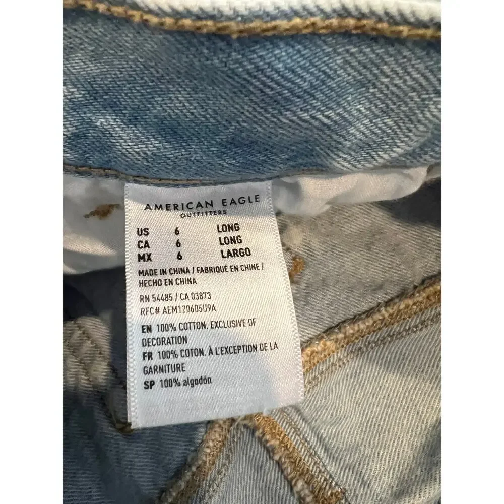 American Eagle Relaxed Mom Denim Jean Shorts 6